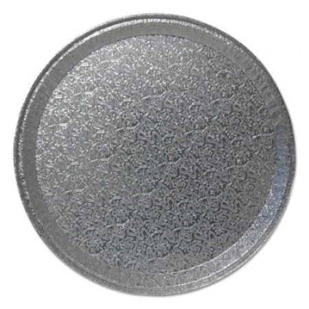 Aluminum Cater Trays, 12" Dia., Flat, 50/Carton 3 Aluminum Cater Trays, 12" Dia., Flat, 50/Carton