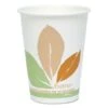 Dart Bare Eco-Forward PLA Paper Hot Cups, 12 Oz. Leaf Design - 50/Pack -Dixie Shop Bare by Solo Eco Forward PLA Paper Hot Cups 12 oz Leaf Design 50 Pack 294958 medium