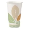 Dart Bare Eco-Forward PLA Paper Hot Cups, Leaf Design, 16 Oz. - 1000 Pcs -Dixie Shop Bare by Solo Eco Forward PLA Paper Hot Cups Leaf Design 16 oz 1000 Carton 294920 medium