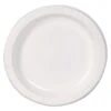 Dixie Basic White Paper Dinnerware Plates, 8-1/2", 125/Pack