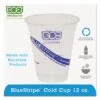 Eco-Products BlueStripe Recycled Content Clear Plastic Cold Drink Cups, 12 Oz., 1000/Carton -Dixie Shop BlueStripe 25 Recycled Content Cold Cups 12 oz Clear Blue 50 Pk 20 Pk Ct 295568 medium