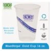 Eco-Products BlueStripe Recycled Content Clear Plastic Cold Drink Cups, 16 Oz., 1000/Carton 1 Eco-Products BlueStripe Recycled Content Clear Plastic Cold Drink Cups, 16 Oz., 1000/Carton -Dixie Shop BlueStripe 25 Recycled Content Cold Cups 16 oz Clear Blue 50 Pk 20 Pk Ct 295570 medium