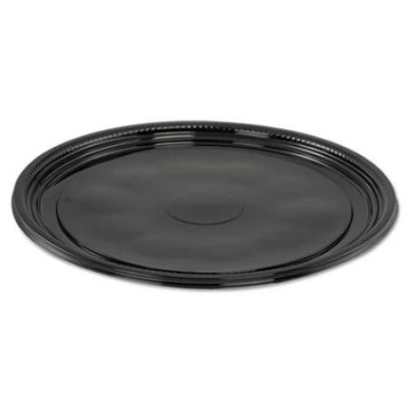 Caterline Casuals Thermoformed Platters, PET, Black, 12" Dia., 25/Carton 3 Caterline Casuals Thermoformed Platters, PET, Black, 12" Dia., 25/Carton