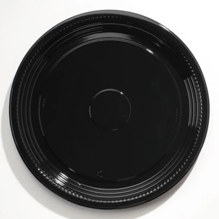 Caterline Casuals Thermoformed Platters, PET, Black, 18" Dia.. 25/Carton 3 Caterline Casuals Thermoformed Platters, PET, Black, 18" Dia.. 25/Carton