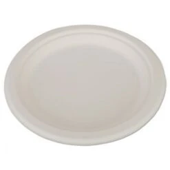 ChampWare Heavyweight White Bagasse Plate, 10", 500/Carton