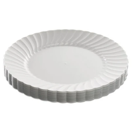 Classicware White Plastic Dinnerware Plates 9", 180/Carton 3 Classicware White Plastic Dinnerware Plates 9", 180/Carton