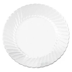 Classicware Clear Plastic Plates, 10 1/4", 144/Carton