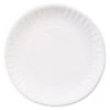 Dixie Basic Clay Coated Paper Plates, 6", White, 100/Pack
