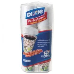 Dixie Combo Bag, Paper Hot Cups With Lids, 10 Oz., 50/Pack