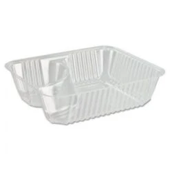 Dart ClearPac Small Nacho 2-Compartment Tray, - 500 Pcs