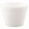 Dart White Squat Foam Food Container, 16 Oz., 500/Carton -Dixie Shop Dart Heavy Duty White Foam Container Hot Cold 16 oz 500 Carton 288162 medium