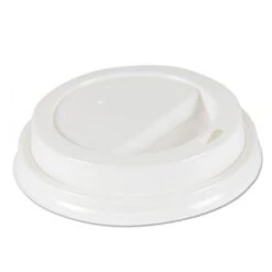 Deerfield Hot Cup Lids For 10oz - 20oz Cups, White, Plastic, 50/PK, 20 PK/Carton