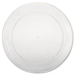 Designerware Clear Plastic Plates, 9", 180/Carton