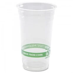 Eco-Products GreenStripe PLA Cold Cups, 24 Oz., Clear 1000/Carton