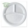 Eco-Products Vanguard Renewable And Compostable Sugarcane 3 Compartment Plates, 10", 500/Carton 1 Eco-Products Vanguard Renewable And Compostable Sugarcane 3 Compartment Plates, 10", 500/Carton -Dixie Shop Eco Products Vanguard Renewable and Compostable Sugarcane 3 Compartment Plates 10 500 Carton 302730 medium