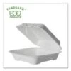 Eco-Products Vanguard Renewable And Compostable Sugarcane Clamshells, 1-Compartment, 8" W X 8" D X 3" H, 500/Carton -Dixie Shop Eco Products Vanguard Renewable and Compostable Sugarcane Clamshells 1 Compartment 8 x 8 x 3 500 Carton 302725 medium