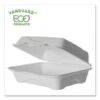 Eco-Products Vanguard Renewable And Compostable Sugarcane Clamshells, 1-Compartment, 9" W X 6" D X 3" H, 250/Carton -Dixie Shop Eco Products Vanguard Renewable and Compostable Sugarcane Clamshells 1 Compartment 9 x 6 x 3 250 Carton 302728 medium