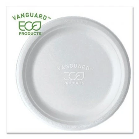 Eco-Products Vanguard Renewable And Compostable Sugarcane Plates, 9", 500/Carton 3 Eco-Products Vanguard Renewable And Compostable Sugarcane Plates, 9", 500/Carton