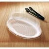 Emi Yoshi EMI-1116LP Clear Plastic Oval Lid (PET) 11" X 16" - 50 Pcs -Dixie Shop Emi Yoshi EMI 1116LP Clear Plastic Oval Lid PET 11 quot x 16 quot 50 pcs 22421 medium