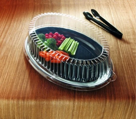 Emi Yoshi EMI-1421LP Clear Plastic Oval Lid (PET) 14" X 21" - 40 Pcs 3 Emi Yoshi EMI-1421LP Clear Plastic Oval Lid (PET) 14" X 21" - 40 Pcs