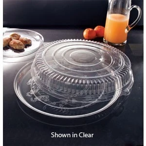 Emi Yoshi EMI-280CPP Round Plastic Deli Mate Tray / Dome Lid (PET) 18" - 25 Sets 3 Emi Yoshi EMI-280CPP Round Plastic Deli Mate Tray / Dome Lid (PET) 18" - 25 Sets
