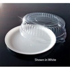 Emi Yoshi EMI-420CPP Round Plastic Tray / Dome Lid (PET) 12" - 25 Sets