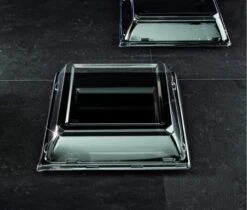 Emi Yoshi- EMI-SP9LP Squares Clear Plastic Dome Plate Lid 9-1/2" - 10 Doz
