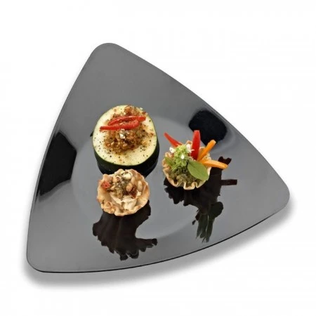 Emi Yoshi EMI-TRP7 Plastic Triangles Salad Plate 7" - 10 Doz 3 Emi Yoshi EMI-TRP7 Plastic Triangles Salad Plate 7" - 10 Doz