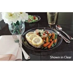 Emi Yoshi EMI-YCW9 Clear Ware Plastic Dinner Plate 9" - 250 Pcs