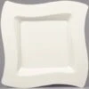 Fineline Settings 109-BO Wavetrends Bone Square Plastic Dinner Plate 9-1/2" - 10 Doz -Dixie Shop Fineline Settings 109 BO Wavetrends Bone Square Plastic Dinner Plate 9 1 2 quot 10 doz 315093 medium