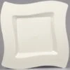 Fineline Settings 110-BO Wavetrends Bone Square Plastic Dinner Plate 10-3/4" - 10 Doz -Dixie Shop Fineline Settings 110 BO Wavetrends Bone Square Plastic Dinner Plate 10 3 4 quot 10 doz 315096 medium