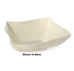 Fineline Settings 128-BK Wavetrends Black Square Plastic Serving Bowl 128 Oz. - 25 Pcs