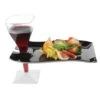Fineline Settings 1409-BK Wavetrends Black Rectangular Plastic Cocktail Plate With Stemware Hole 6" X 9-1/2" - 10 Doz 2 Fineline Settings 1409-BK Wavetrends Black Rectangular Plastic Cocktail Plate With Stemware Hole 6" X 9-1/2" - 10 Doz -Dixie Shop Fineline Settings 1409 BK Wavetrends Black Rectangular Plastic Cocktail Plate 6 quot x 9 1 2 quot 10 doz 29566 medium