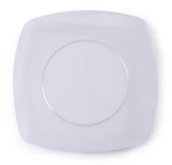 Fineline Settings 1510-CL Renaissance Clear Square Plastic Dinner Plate 10" - 10 Dozen
