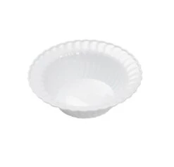 Fineline Settings 205-WH Flairware White Plastic Dessert Bowl 5 Oz. - 15 Doz