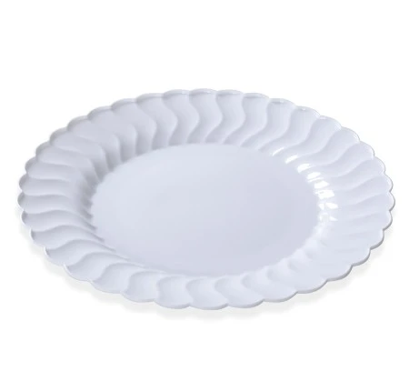 Fineline Settings 210-WH Flairware White Plastic Dinner Plate 10-1/4" - 12 Doz 3 Fineline Settings 210-WH Flairware White Plastic Dinner Plate 10-1/4" - 12 Doz
