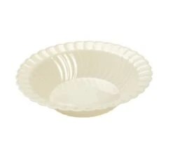 Fineline Settings 212-BO Flairware Bone Plastic Bowl 12 Oz. - 15 Doz
