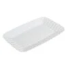 Fineline Settings 257-WH Flairware White Plastic Snack Tray 5" X 7" - 21 Doz -Dixie Shop Fineline Settings 257 WH Flairware White Plastic Snack Tray 5 quot x 7 quot 21 doz 315149 medium