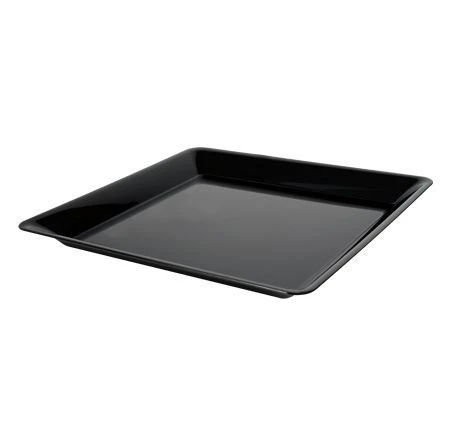 Fineline Settings SQ4818.BK Platter Pleasers Black Square Plastic Serving Tray 18" X 18" - 20 Pcs 3 Fineline Settings SQ4818.BK Platter Pleasers Black Square Plastic Serving Tray 18" X 18" - 20 Pcs