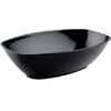 Fineline Settings 456.BK Platter Pleasers Black Plastic Oval Luau Bowl 90 Oz. - 50 Pcs -Dixie Shop Fineline Settings 456 BK Platter Pleasers Black Plastic Oval Salad Bowl 1 2 Gallon 50 pcs 31546 medium