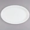 Fineline Settings 484.WH Platter Pleasers White Oval Plastic Serving Tray 14" X 21" - 20 Pcs -Dixie Shop Fineline Settings 484 WH Platter Pleasers White Oval Plastic Serving Tray 14 quot x 21 quot 20 pcs 315247 medium