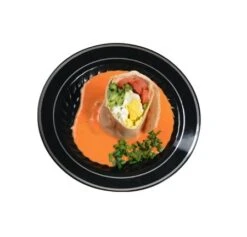 Fineline Settings 507-BKS Black With Silver Rim Plastic Plate 7-1/2" - 150 Pcs