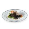 Fineline Settings 509-WH White With Silver Rim Plastic Plate 9" - 150 Pcs