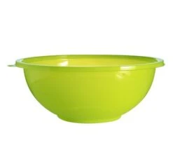 Fineline Settings 5160-GRN Super Bowl Green Plastic Salad Bowl 160 Oz. - 25 Pcs
