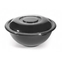 Fineline Settings 5320-BK Super Bowl Black Plastic Salad Bowl 320 Oz. - 25 Pcs