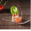 Fineline Settings 6202-CL Tiny Temptations Clear Plastic Tiny Twists Tray 3-3/4" X 3-3/4" - 200 Pcs