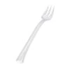 Fineline Settings 6500-CL Tiny Temptations Tiny Tines Clear Plastic Tasting Fork 4" - 80 Doz