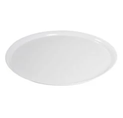 Fineline Settings 7601-WH Platter Pleasers Supreme White Round Plastic Serving Tray 16" - 25 Pcs