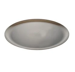 Fineline Settings 8401-SM Platter Pleasers Classic Smoke Round Plastic Serving Tray 14" - 25 Pcs