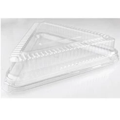 Fineline Settings 9561-L Platter Pleasers Clear Plastic Triangle Dome Lid 16" X 16" X 16" - 40 Pcs